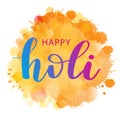 Illustration of abstract colorful Happy Holi background Royalty Free Stock Photo