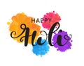 Illustration of abstract colorful Happy Holi background Royalty Free Stock Photo