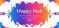 Colorful splash for Happy Holi background card design for color festival of India Royalty Free Stock Photo