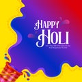 Colorful splash for Happy Holi background card design for color festival of India Royalty Free Stock Photo