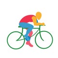 Illustration Abstract Cyclist Silhouette Icon Isolated