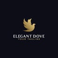 Abstract Elegant Flying Dove Bird Logo Design Template