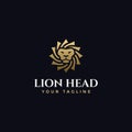 Abstract Elegant Lion Head Logo Design Template