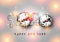 Abstract glossy background for Happy New Year 2020 greeting disco party celebration banner template