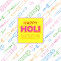 Abstract Happy Holi Background for Festival of Colors celebration greetings Royalty Free Stock Photo