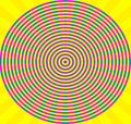 Illustration Abstract hypnotics psychedelic multi colored checkered texture pattern. Colorful nice abstract circle