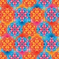 Love group combine flower gradient seamless pattern