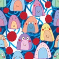 Japan onigiri style seamless pattern