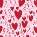 HIV symbol love life seamless pattern