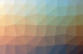 Illustration of abstract low poly orange and blue horizontal background. Royalty Free Stock Photo
