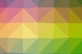 Illustration of abstract low poly orange, yellow, green and blue horizontal background. Royalty Free Stock Photo