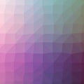 Illustration of abstract low poly purple and green square background.