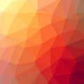 Illustration of abstract low poly red and orane square background. Royalty Free Stock Photo
