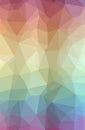 Illustration of abstract low poly red, orange, green and blue vertical background. Royalty Free Stock Photo