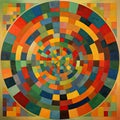 Illustration of an abstract multicolored seamless pattern