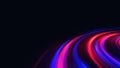 Illustration of abstract neon background with red and blue glowing lines. Fantastic wallpaper with colorful laser rays Royalty Free Stock Photo