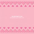 Illustration of abstract pink knitwear Valentine fashion pattern template.