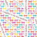 Mouth teeth laughter best medicine seamless pattern