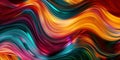illustration of abstract rainbow waves background. Generative AI Royalty Free Stock Photo