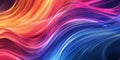 illustration of abstract rainbow waves background. Generative AI Royalty Free Stock Photo