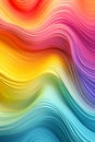 illustration of abstract rainbow waves background. Generative AI Royalty Free Stock Photo