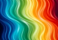 Illustration of abstract rainbow waves of light in a vibrant, flowing pattern Royalty Free Stock Photo