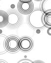 Illustration of an abstract seamless rings pattern