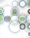 Illustration of an abstract seamless rings pattern