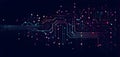 Illustration of abstract stream Artificial intelligence, Big data