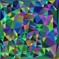 Illustration abstract triangulated, lime green, forest green, emerald green.