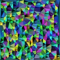 Illustration abstract triangulated, lime green, forest green, emerald green.