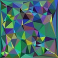 Illustration abstract triangulated, lime green, forest green, emerald green.