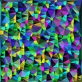 Illustration abstract triangulated, lime green, forest green, emerald green.