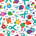 HPV ribbon virus colorful seamless pattern Royalty Free Stock Photo