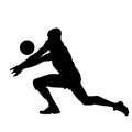 Illustration of abstract volleyball player silhouette Royalty Free Stock Photo