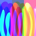 Illustration abstraction rainbow waves