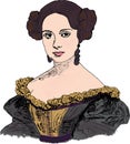 Ada Lovelace portrait illustration vector