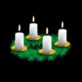 Illustration of Advent wreath