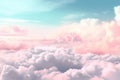 Aerial view of beautiful cloudscape at sunset