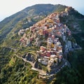 Aerial view of Manarola, Cinque Terre, Italy