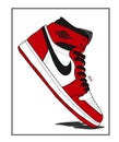 Illustration of Air Jordan sneaker icon