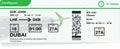 Airplane boarding pass. Vector airline ticket.