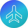 Illustration Airplane Icon For Personal And Commercial Use.