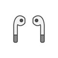 Illustration of airpod/ earphones isolated Royalty Free Stock Photo