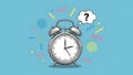 Time Management Question Alarm Clock with Question Mark Royalty Free Stock Photo