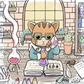 Alchemist Cat Brewing a Potion