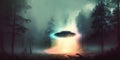 UFOs Seen Blurry Through Trees