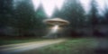 UFOs Seen Blurry Through Trees