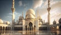 illustration of amazing architecture design of muslim mosque ramadan kareem, islamic architecture background ramadan kareem,