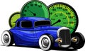 vector illustration of american hot rod car Royalty Free Stock Photo